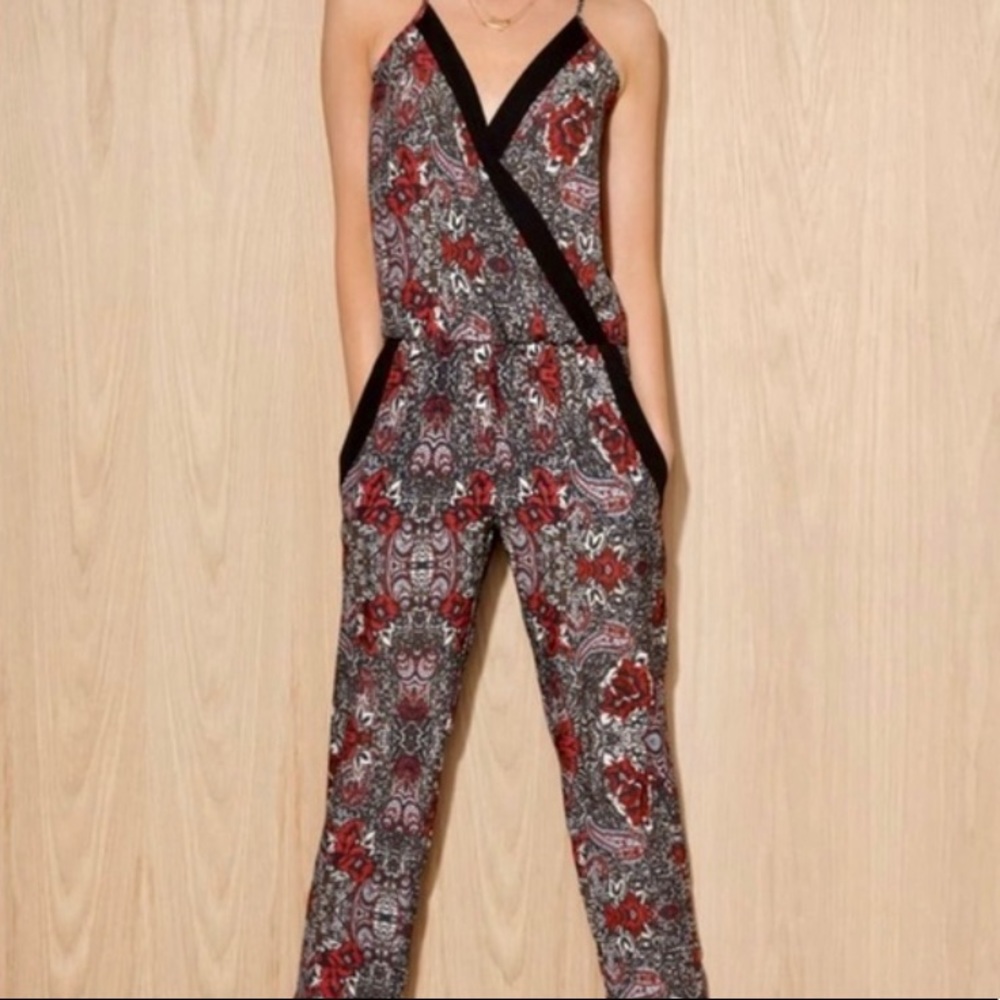 Stylish Black and Red Women's Jumpsuit